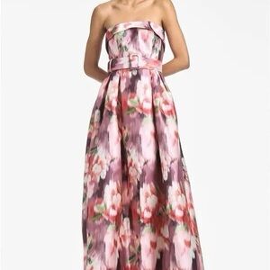 Sachin + Babi Pink and Red Strapless A-line Dress